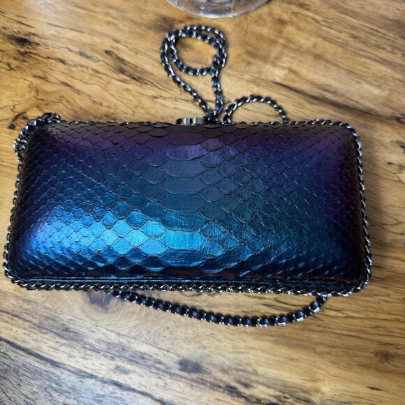 Chanel Metallic Mermaid Python Chain Around Crossbody Clutch Bag Authentic CoA - Picture 5 of 11